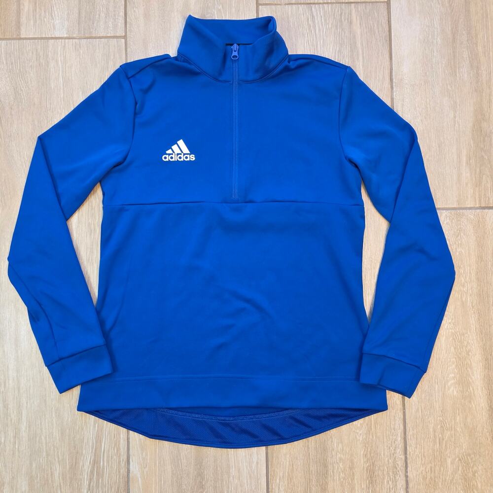 Adidas Women’s Blue Aeroready Quarter Zip Pullover Size Small Lightweight